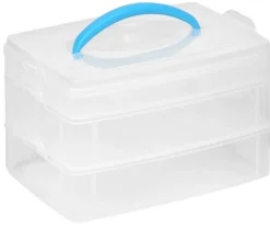 Snapware Snap N Stack Plastic 3-Layer Stackable Storage Box 6.5 H x 9 W x 6 D in.