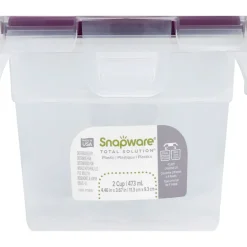 Snapware Total Solution 2 cups Lock Top Container 1 pk Multicolored (Pack of 6)