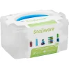 Snapware Transparent Plastic Blue 2-Layer Stackable Storage Box 5.25 H x 9 W x 6 D in.