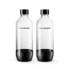 SodaStream Black/Clear 1 L Carbonator Bottle 2 pk