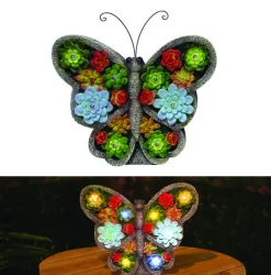 SOLAR BUTTERFLY W/FLOWER