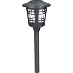 Solar Path LED Light, Stainless Steel & Black Finish, 4-Pk.