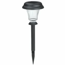 Solar Path Lights, Black, Set of 8