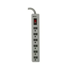 Southwire Woods 1.5 ft. L 6 outlets Power Strip w/Surge Protection White 280 J