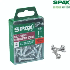 SPAX No. 10 x 1 in. L Phillips/Square Zinc-Plated Multi-Purpose Screws 20 pk