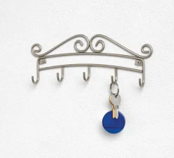 Spectrum 9-1/4 in. L Silver Steel Small Scroll Key Rack 1 pk