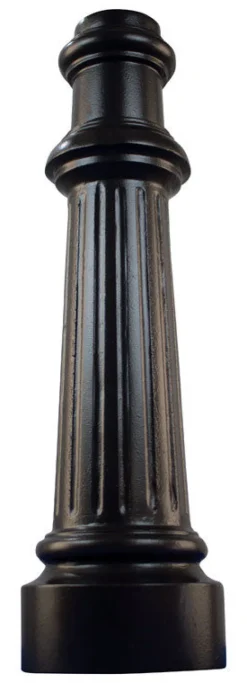 SpinDigger Cast Aluminum Black Mailbox Post Base 6 in. W