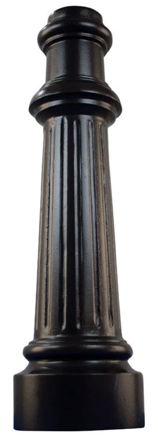 SpinDigger Cast Aluminum Black Mailbox Post Base 6 in. W