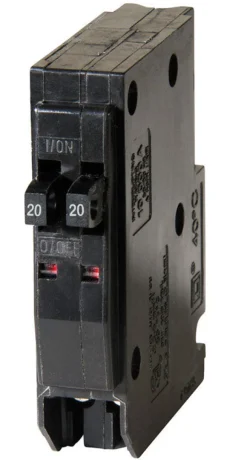 Square D 20/20 amps Tandem Single Pole Circuit Breaker