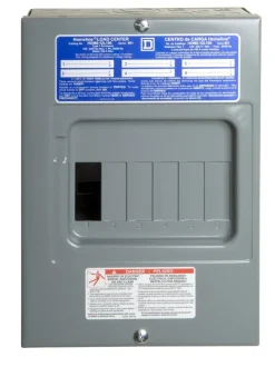 Square D HomeLine 100 amps 120/240 V 6 space 12 circuits Surface Mount Main Lug Load Center