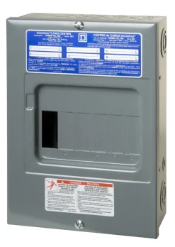 Square D HomeLine 100 amps 120/240 V 6 space 12 circuits Surface Mount Main Lug Load Center