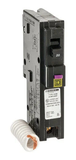 Square D HomeLine 20 amps Dual Function Single Pole Circuit Breaker
