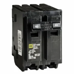 Square D HomeLine 60 amps Plug In 2-Pole Circuit Breaker
