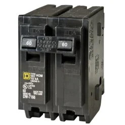 Square D HomeLine 60 amps Plug In 2-Pole Circuit Breaker