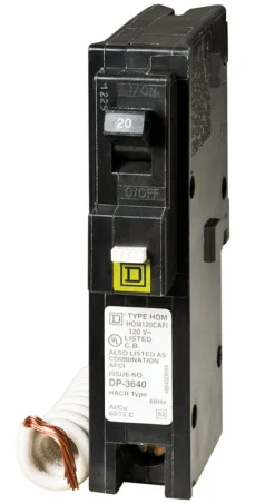Square D HomeLine 20 amps Surge Single Pole Circuit Breaker