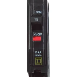 Square D QO 15 amps Plug In Single Pole Miniature Circuit Breaker
