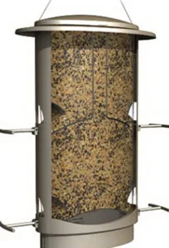 Squirrel-Proof Bird Feeder, Satin Nickel Finish, 4.2-Lb. Capacity