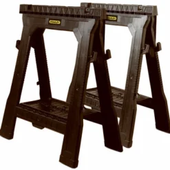 Stanley 33 in. H X 27 in. W X 4 in. D Folding Sawhorse 1000 lb. cap. 2 pc