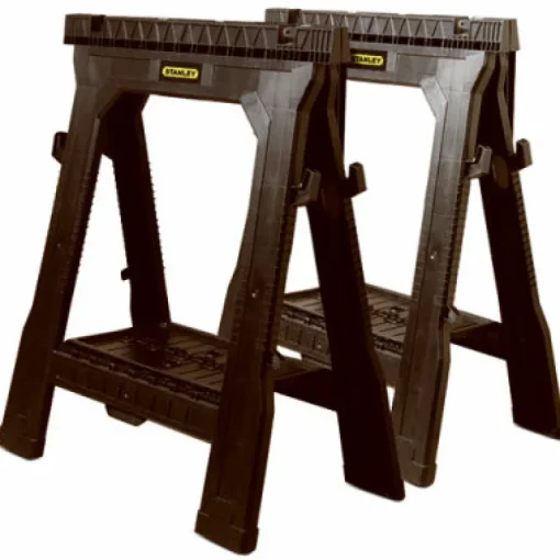 Stanley 33 in. H X 27 in. W X 4 in. D Folding Sawhorse 1000 lb. cap. 2 pc