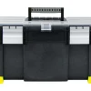 Stanley Black Plastic 25 lbs. Capacity Tool Box 22 L x 10 H x 12 W in. with 1-Tray/Compartment