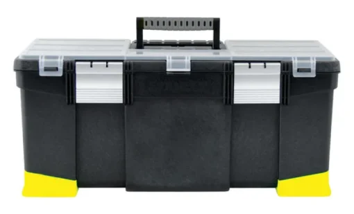 Stanley Black Plastic 25 lbs. Capacity Tool Box 22 L x 10 H x 12 W in. with 1-Tray/Compartment