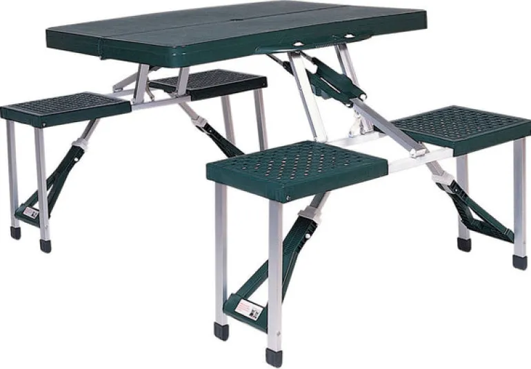 Stansport 617 Portable Picnic Table With Seat