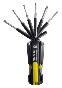 Steel Grip 8 in 1 8-in-1 Screwdriver with Flashlight