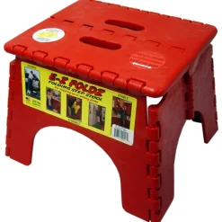 STEP STOOL RED 9" 300LB