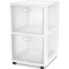 Sterilite 8.5 cu ft White Drawer 24.625 in. H X 16 in. W X 18 in. D Stackable