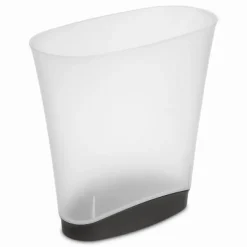 Sterilite 2.4 gal Clear Polypropylene Slim Wastebasket (Pack of 6)