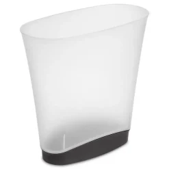 Sterilite 2.4 gal Clear Polypropylene Slim Wastebasket (Pack of 6)