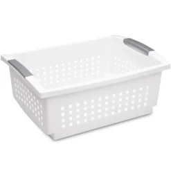 Sterilite 17.125 in. L X 12.875 in. W X 7.25 in. H White Storage Basket (Pack of 10).