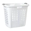 Sterilite White Plastic Laundry Basket 22-1/4 L x 19-7/8 H x 17-3/8 W in. with Handles (Pack of 4)