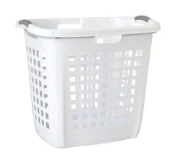 Sterilite White Plastic Laundry Basket 22-1/4 L x 19-7/8 H x 17-3/8 W in. with Handles (Pack of 4)