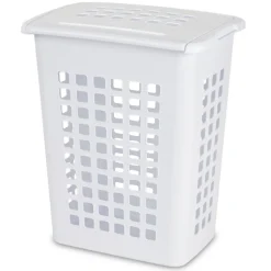 Sterilite White Plastic Laundry Hamper (Pack of 4)