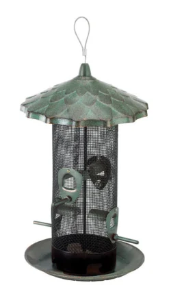 Stokes Select Belle Fleur Wild Bird 2.8 Steel Bird Feeder 8 ports (Pack of 2)