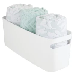 STRGE BN W/HNDL WHT 16"L