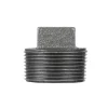 STZ Industries 1-1/4 in. MIP each Black Malleable Iron Plug