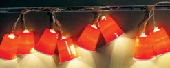 Summer Nights Incandescent Red Solo Cup Light Set Clear 7-1/2 ft. 10 lights