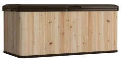 Suncast Hybrid 55 in. W x 28 in. D Brown Wood Deck Box