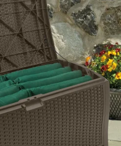 Suncast Brown Plastic 99 gal. Capacity Deck Box 26 H x 50 W x 26 D in.