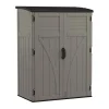 Suncast Gray Plastic Vertical Storage Shed 4 W x 3 D ft. with Floor Kit