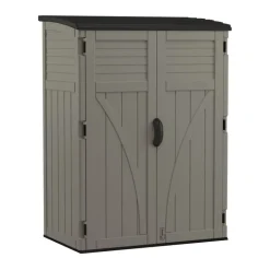 Suncast Gray Plastic Vertical Storage Shed 4 W x 3 D ft. with Floor Kit