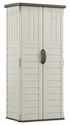 Suncast Gray Plastic Vertical Storage Shed 2 W x 2 D ft. with Floor Kit