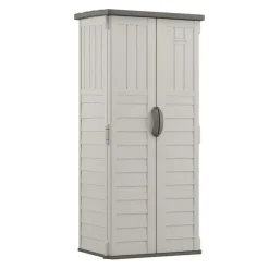 Suncast Gray Plastic Vertical Storage Shed 2 W x 2 D ft. with Floor Kit