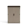 Suncast Large Vertical 4 ft. x 2 ft. Resin Vertical Storage Shed with Floor Kit
