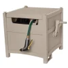 Suncast Slide Trak Beige Resin Retractable Free Standing Hideaway Hose Reel 225 ft. Capacity