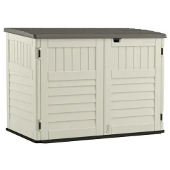 Suncast The Stow-Away Plastic Horizontal Storage Shed 5 x 4 ft. with Floor Kit