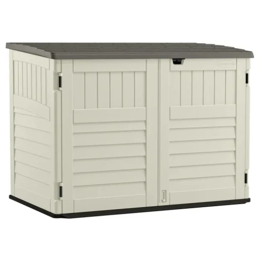 Suncast The Stow-Away Plastic Horizontal Storage Shed 5 x 4 ft. with Floor Kit