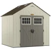 Suncast Tremont 8 ft. x 7 ft. Resin Vertical Peak Storage Shed with Floor Kit